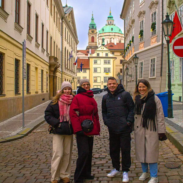 Tourist group in Malá Strana