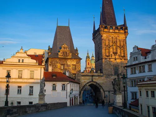 Malá Strana side of the Charles Bridge