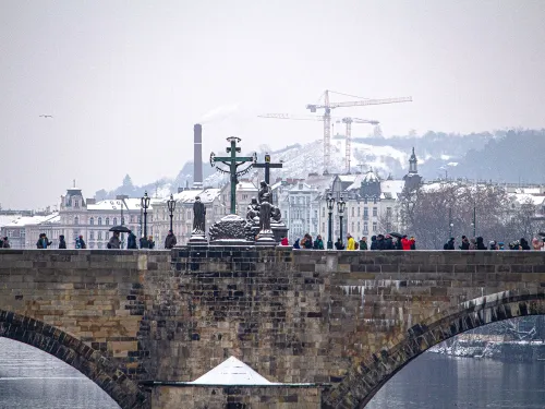 Charles Bridge in winter 