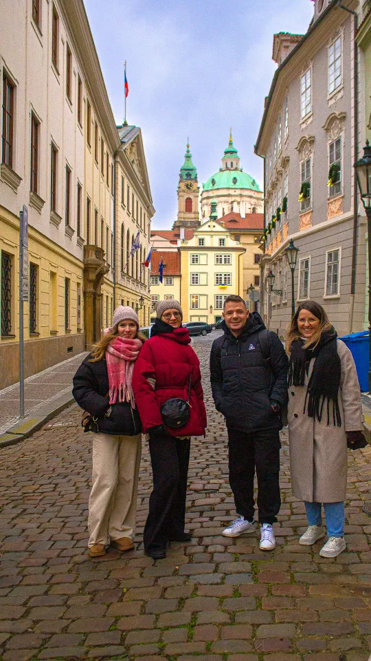 Tourist group in Malá Strana